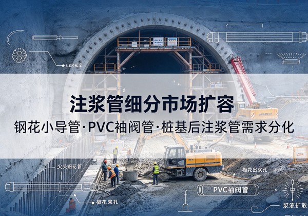 固安注浆管细分市场扩容，隧道钢花小导管、PVC 袖阀管、桩基后注浆管需求分化